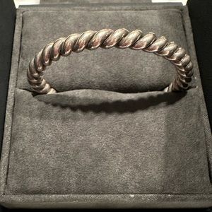 David Yurman Men's Cable Cuff Bracelet in 925 Sterling Silver 6mm